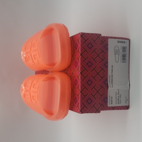 575- Tory Burch Bubble Jelly Slides Women's Sandals Size 6 B NWT - Picture 3 of 10